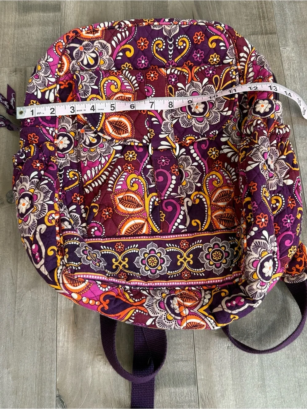 Vera Bradley‎ Safari Sunset Backpack Medium Bookbag Fall Paisley Floral RETIRED